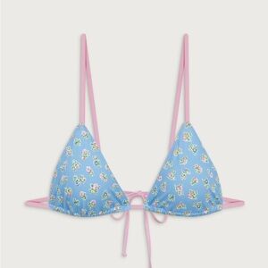 Frankie Bikinis Blue and Pink Bikini Top